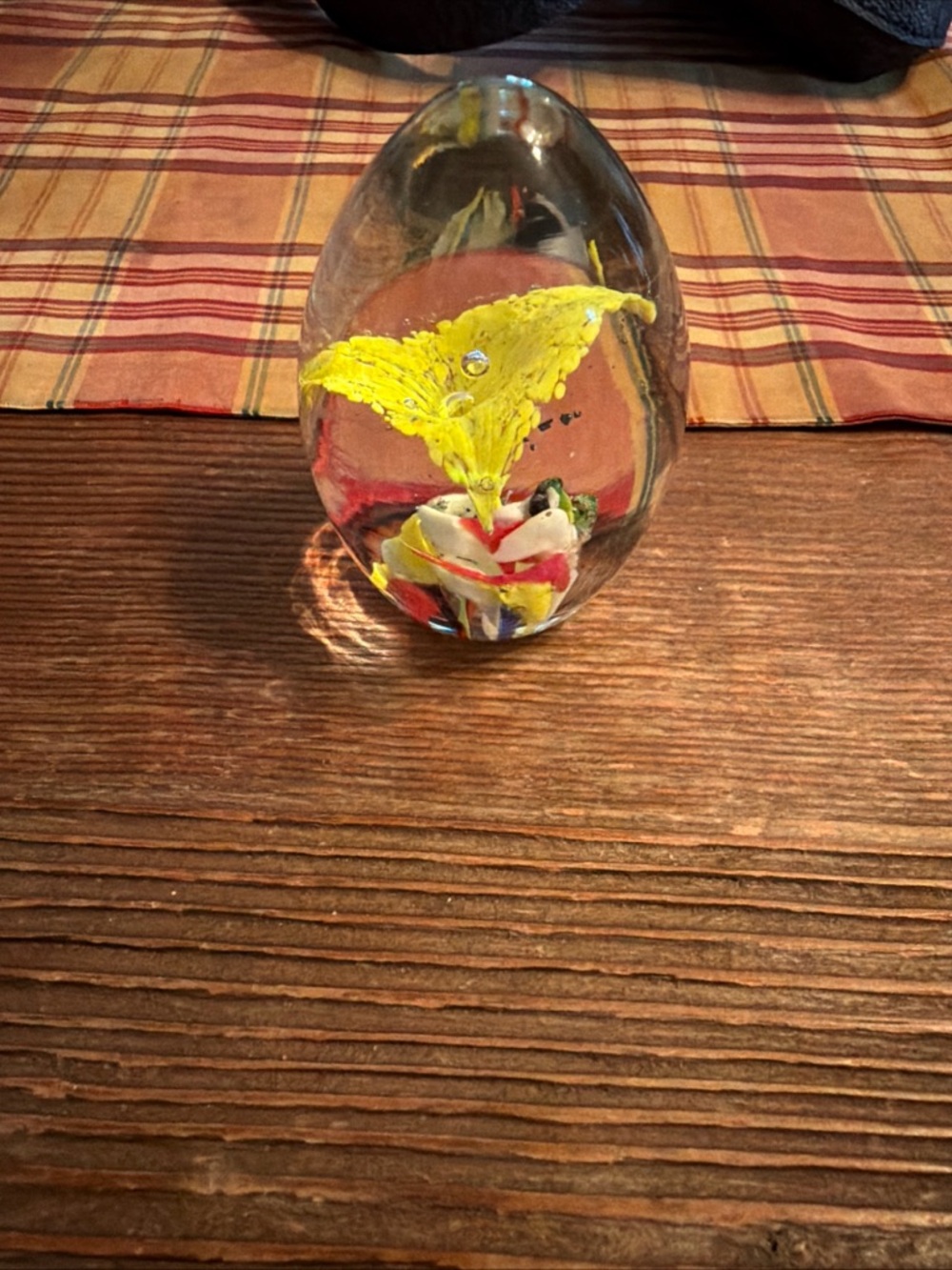 Vintage Art Glass Paperweight Hand Blown